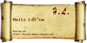 Heitz Léna névjegykártya